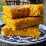 ['Close-up side view of Honey Butter Sweet Potato Cornbread with a golden crust.', 'Juicy Honey Butter Sweet Potato Cornbread shown in a detailed side profile.', 'A slice of Honey Butter Sweet Potato Cornbread revealing its fluffy texture.', 'Side view of cornbread displaying rich golden color and honey butter topping.']