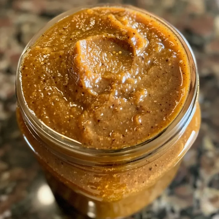 ['Close-up view of Keto Slow Cooker Pumpkin Butter in a jar.', 'Creamy Keto Pumpkin Butter in a bowl, with a spoon beside it.', 'Side view of Keto Pumpkin Butter spread on a slice of bread.', 'Textured pumpkin butter in a slow cooker, showing its rich, orange color.']