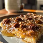 ['Close-up view of warm Maple Pecan Sticky Buns with a shiny glaze and chopped pecans on top.', 'Side profile of sticky buns drizzled with maple syrup, showcasing gooey texture and nutty pecan bits.', 'Detailed shot of freshly baked Maple Pecan Sticky Buns, emphasizing the caramelized topping and soft dough.', 'Appetizing close-up of sticky buns featuring a rich maple glaze and sprinkled pecans, highlighting their sweetness.']