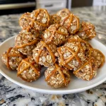 ['Close-up of Sweet and Salty Peanut Butter Pretzel Bites arranged on a rustic wooden surface.', 'A side view of peanut butter pretzel bites featuring a mix of pretzels and chocolate chips.', 'Delicious peanut butter pretzel bites displayed with a focus on their texture and ingredients.', 'Close-up side view of crunchy peanut butter pretzel bites with a sprinkle of chocolate chips.']