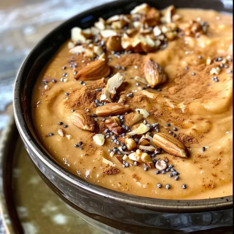 ['Close-up of a creamy Pumpkin Chai Smoothie Bowl garnished with spices and nuts.', 'Side view of a vibrant Pumpkin Chai Smoothie Bowl filled with autumn colors and toppings.', 'Colorful Pumpkin Chai Smoothie Bowl displayed in a bowl, showcasing rich textures and ingredients.', 'Delicious-looking Pumpkin Chai Smoothie Bowl with a swirl of pumpkin puree and chai spices.']