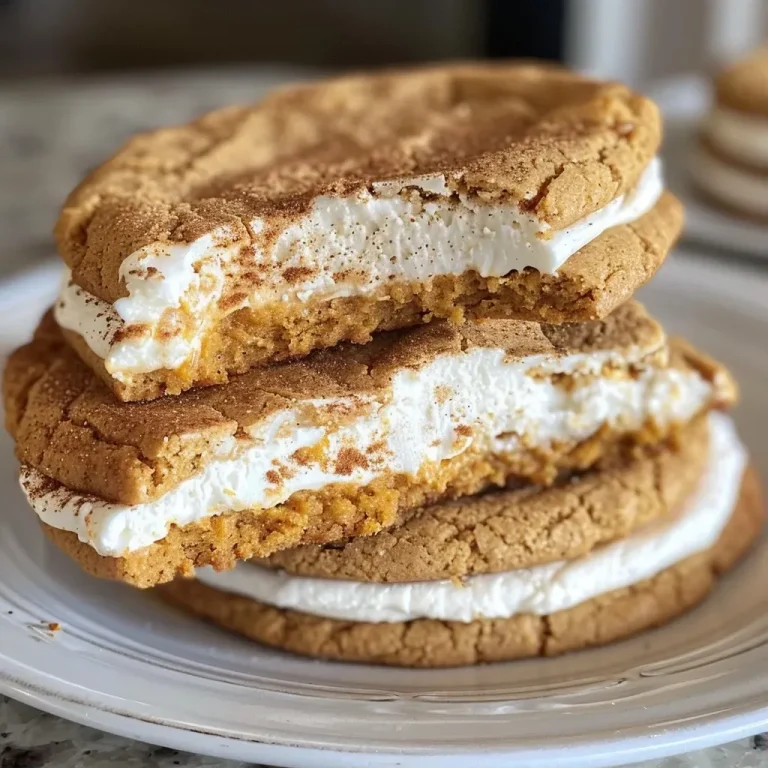 ['A close-up side view of freshly baked Pumpkin Cheesecake Cookies on a wooden table.', 'Juicy Pumpkin Cheesecake Cookies with a golden-brown exterior on a plate.', 'Soft, creamy Pumpkin Cheesecake Cookies showcasing a rich texture and vibrant color.', 'A delicious arrangement of Pumpkin Cheesecake Cookies, highlighting their moist appearance.']