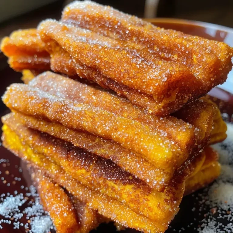 ['A close-up side view of golden brown Pumpkin Churro Bites, showcasing their crispy exterior and soft interior.', 'Juicy Pumpkin Churro Bites arranged on a plate, highlighting their delicious texture and rich color.', 'A detailed view of mouth-watering Pumpkin Churro Bites with a sprinkle of cinnamon sugar on top.', 'Side angle shot of freshly made Pumpkin Churro Bites, displaying their inviting appearance and warm hues.']