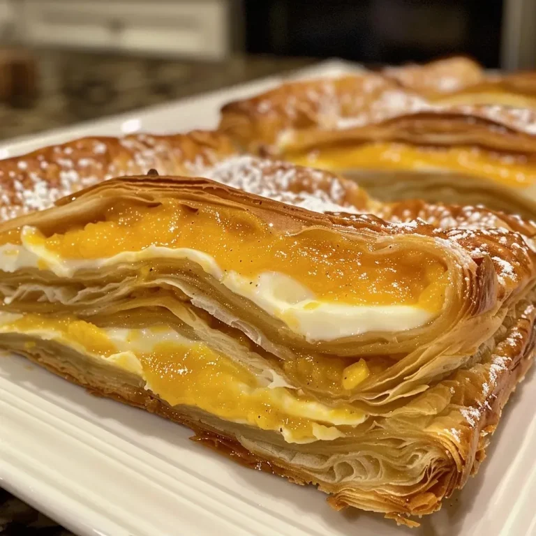 ['Close-up of a pumpkin cream cheese Danish, showcasing flaky pastry and creamy filling.', 'Side view of a golden-brown pumpkin cream cheese Danish with a glossy egg wash.', 'Detailed view of a pumpkin Danish, highlighting the rich cream cheese center and spiced topping.', 'Appealing shot of a pumpkin cream cheese Danish, emphasizing its layers and texture.']