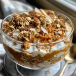 ['A close-up view of a Pumpkin Greek Yogurt Parfait layered with oats and pumpkin.', 'Side view of a creamy Pumpkin Greek Yogurt Parfait featuring vibrant pumpkin puree.', 'A detailed shot of a delicious Pumpkin Greek Yogurt Parfait with granola and spices.', 'A colorful Pumpkin Greek Yogurt Parfait showcasing oats and a creamy layer.']