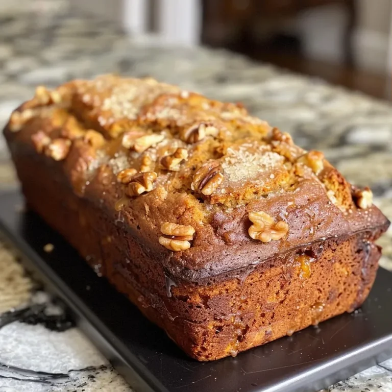 ['A close-up view of a slice of pumpkin maple walnut loaf showcasing its moist texture and nutty topping.', 'A side view of a freshly baked pumpkin loaf with visible walnuts and a rich, golden-brown crust.', 'A detailed image of a pumpkin loaf highlighting its fluffy interior and the glaze of maple syrup.', 'A close-up of pumpkin walnut loaf with a soft slice revealing the ingredients like walnuts and spices.']