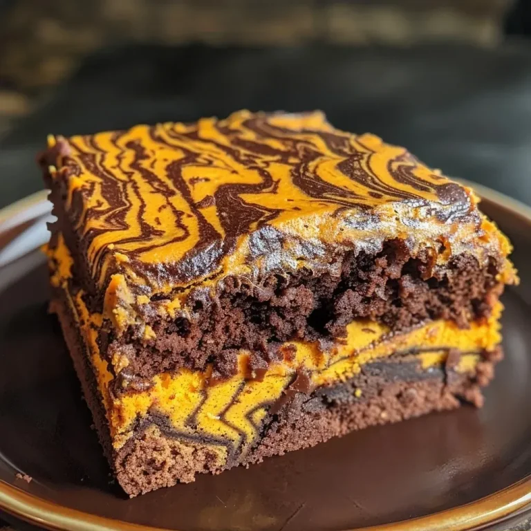 ['Close-up view of a moist Pumpkin Marble Cake, showcasing swirls of pumpkin and chocolate.', 'Side angle of a beautifully layered Pumpkin Marble Cake, emphasizing its rich texture.', 'Detailed shot of a slice of Pumpkin Marble Cake revealing a marbled pattern of pumpkin and cocoa.', 'Close-up of a portion of Pumpkin Marble Cake, highlighting its glossy chocolate topping and moist crumb.']