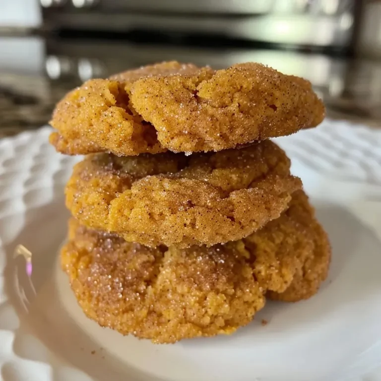 ['Close-up view of Pumpkin Protein Snickerdoodle Cookies, showcasing their golden-brown texture.', 'Side view of freshly baked Pumpkin Protein Snickerdoodle Cookies with a sprinkle of cinnamon.', 'Detailed image of soft Pumpkin Protein Snickerdoodle Cookies with a rich pumpkin color and a dusting of spices.', 'Artisan presentation of Pumpkin Protein Snickerdoodle Cookies, highlighting their chewy texture and warm spices.']