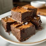 ['Close-up side view of rich, creamy Pumpkin Spice Chocolate Fudge with a glossy finish.', 'A slice of Pumpkin Spice Chocolate Fudge showing its smooth texture and flecks of spice.', 'Delicious-looking Pumpkin Spice Chocolate Fudge with a drizzle of date syrup and a sprinkle of sea salt.', 'Side view of decadent Pumpkin Spice Chocolate Fudge on a decorative plate, garnished with sea salt.']