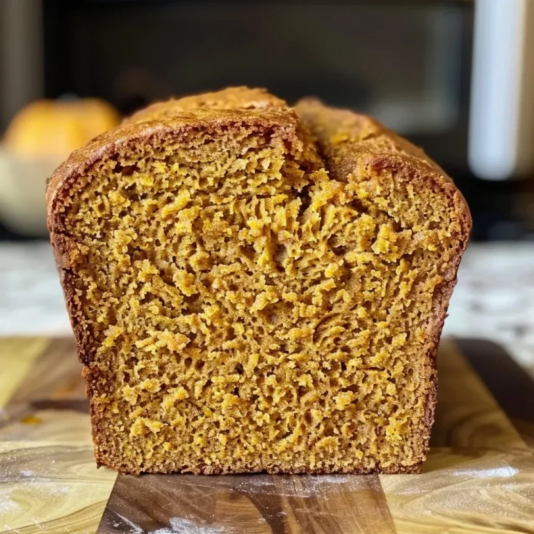 ['Close-up side view of freshly baked Pumpkin Yeast Bread.', 'Juicy, golden-brown Pumpkin Yeast Bread on a wooden surface.', 'Detailed shot of Pumpkin Yeast Bread showcasing its crust and texture.', 'Side view revealing the airy interior of Pumpkin Yeast Bread.']