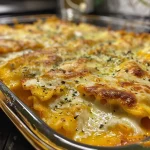 ['Close-up of a gooey slice of ravioli lasagna, showing layers of pasta and sauce.', 'Side view of a hearty butternut squash ravioli lasagna drizzled with alfredo sauce.', 'Juicy ravioli lasagna with visible layers of cheese and squash, captured on an iPhone.', 'Appetizing close-up of ravioli lasagna, highlighting the creamy texture and fresh ingredients.']