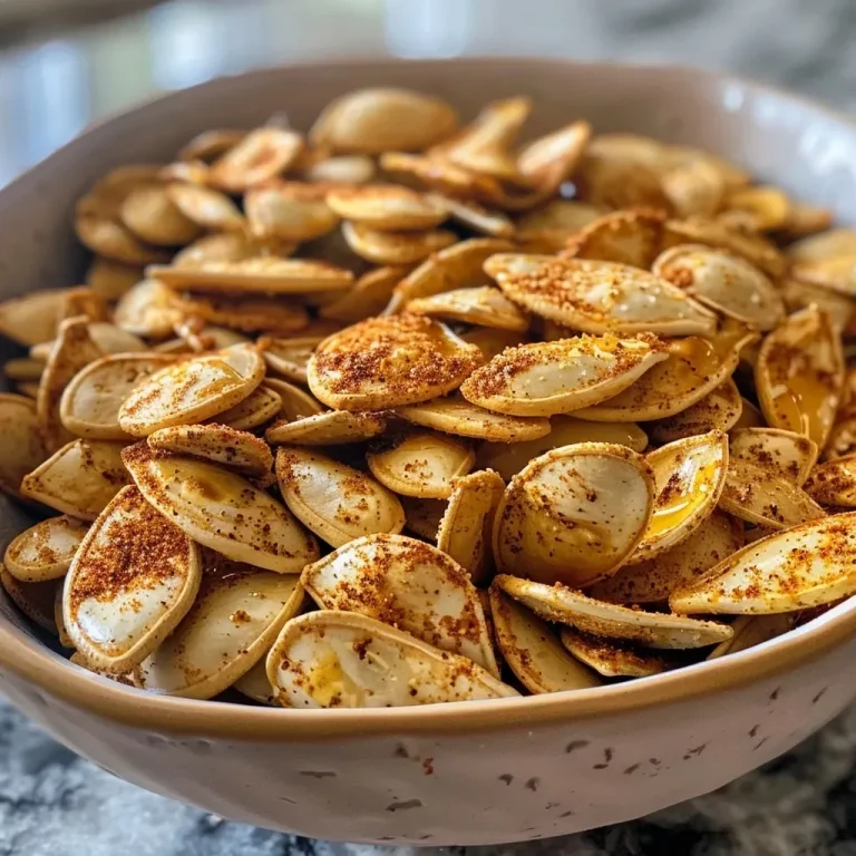 ['Close-up view of roasted pumpkin seeds coated in cinnamon sugar.', 'Side view of golden roasted pumpkin seeds in a bowl.', 'Juicy roasted pumpkin seeds sprinkled with cinnamon sugar.', 'Freshly roasted pumpkin seeds with a glossy butter coating.']