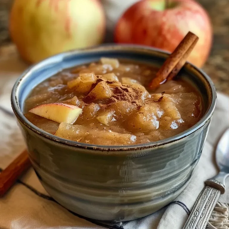 ['Close-up of a bowl of homemade slow cooker applesauce with a smooth texture.', 'Juicy slow cooker applesauce in a glass jar, showcasing its rich color and consistency.', 'Side view of slow cooker applesauce with apples and spices scattered around.', 'Thick, creamy applesauce in a rustic bowl, ready to be served.']