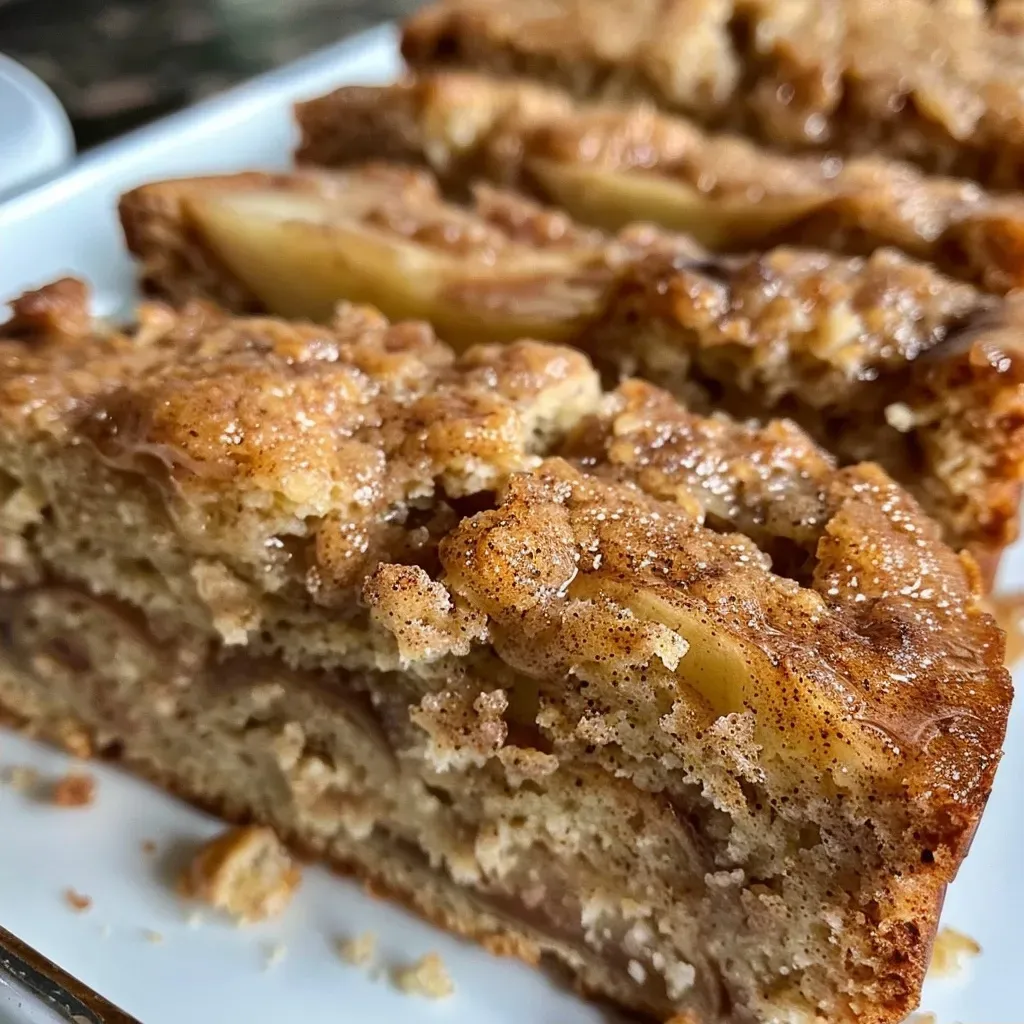 ['Close-up of slow cooker cinnamon apple bread with a golden brown crust and chunks of apples.', 'Side view of a loaf of cinnamon apple bread, highlighting its moist texture and cinnamon dusting.', 'Juicy, homemade cinnamon apple bread in a slow cooker, with apple pieces visible on the surface.', 'Freshly baked cinnamon apple bread showcasing a soft interior and warm, aromatic crust.']