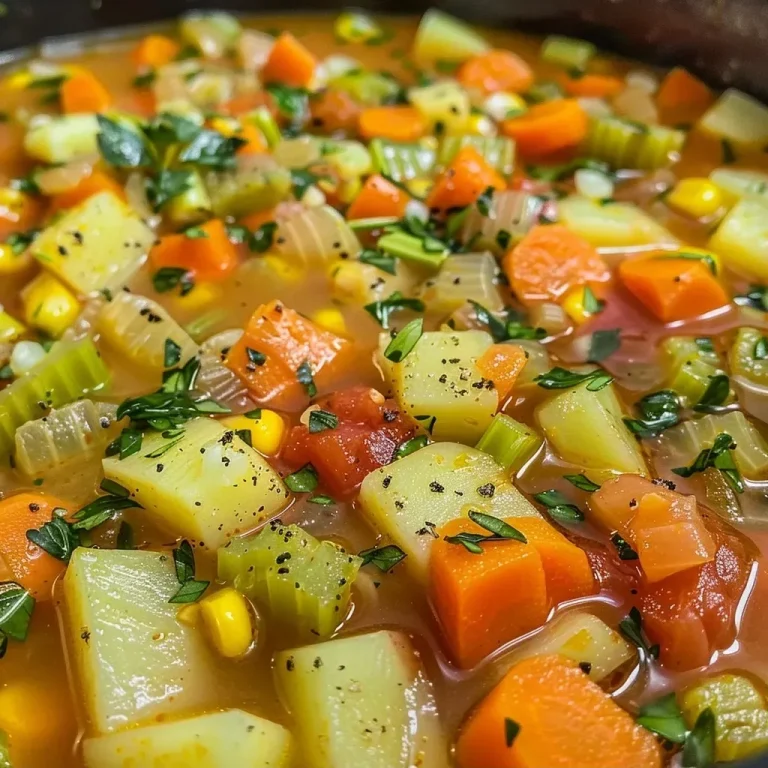 ['Close-up view of a bowl of slow cooker vegetable soup, showcasing vibrant vegetables.', 'Side angle of a hearty vegetable soup with colorful ingredients and steam rising.', 'Detailed shot of slow cooker vegetable soup, highlighting chunks of carrots, potatoes, and beans.', 'Rich vegetable soup filled with diced tomatoes, green beans, and herbs, in a rustic bowl.']