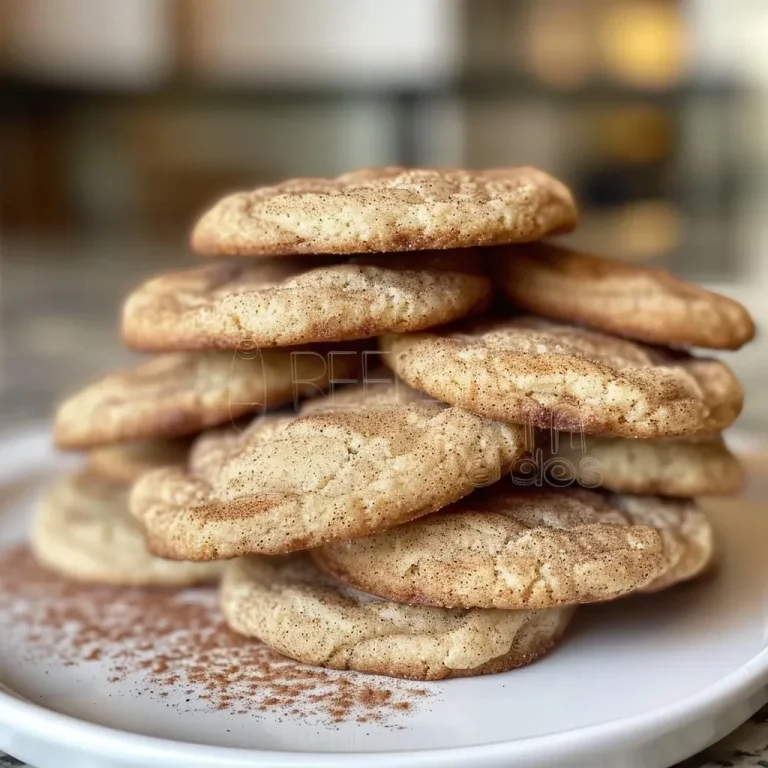 ['Close-up view of freshly baked Spiced Snickerdoodles, golden brown with a sugary coating.', 'Side view of soft and chewy Spiced Snickerdoodles, sprinkled with cinnamon sugar.', 'Juicy Spiced Snickerdoodles displayed on a plate, showcasing their textured surface.', 'Delicious Spiced Snickerdoodles with a warm, inviting appearance, ready to be enjoyed.']