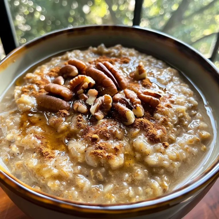 ['Close-up view of a bowl of Slow Cooker Pumpkin Pie Oatmeal topped with pecans.', 'Side view of creamy pumpkin pie oatmeal in a bowl with a sprinkle of spices.', 'Delicious pumpkin oatmeal served in a rustic bowl, showcasing ingredients and toppings.', 'Thick, hearty oatmeal infused with pumpkin and spices, garnished with nuts.']