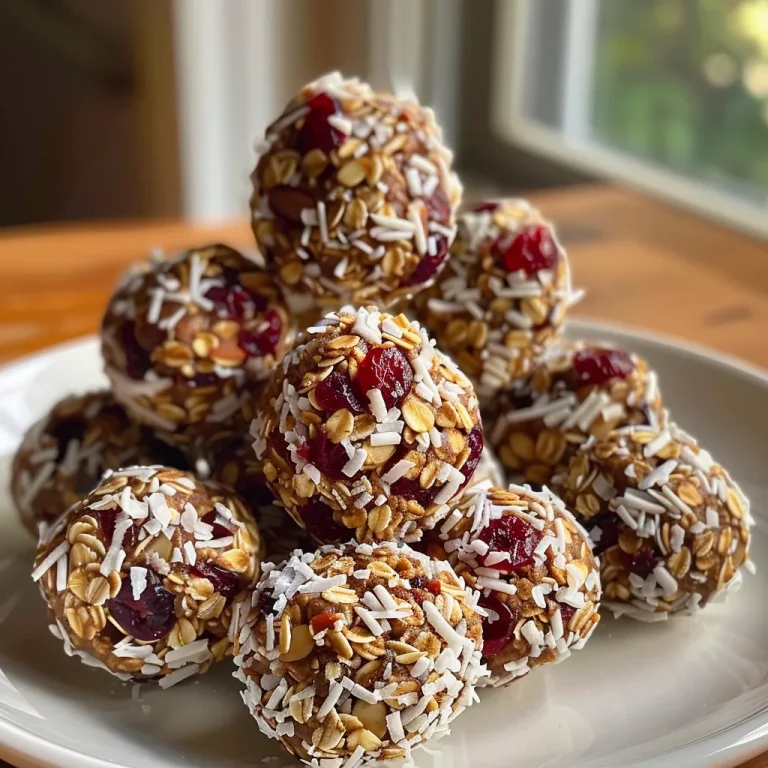 ['Close-up side view of cranberry almond energy bites on a plate.', 'Juicy energy bites made from cranberries and almonds, displayed on a wooden surface.', 'A detailed shot of no-bake cranberry almond energy bites, showcasing their texture.', 'Side view of vibrant, healthy energy bites featuring cranberries and almonds.']