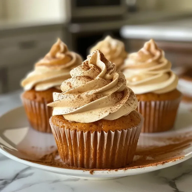 ['Close-up view of a Vanilla Chai Pumpkin Latte Cupcake with frosting.', 'Side view of delicious Vanilla Chai Pumpkin Latte Cupcakes topped with cream.', 'Juicy Vanilla Chai Pumpkin Latte Cupcakes displayed on a plate.', 'Close-up shot of a frosted Vanilla Chai Pumpkin Latte Cupcake with a cinnamon dusting.']