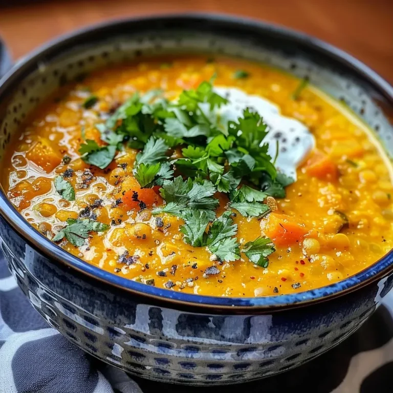 ['Close-up view of a bowl filled with vibrant vegan curried pumpkin lentil soup garnished with cilantro.', 'A side view of a creamy pumpkin lentil soup in a rustic bowl, showcasing its rich texture and warm color.', 'A delicious serving of vegan curried pumpkin lentil soup, topped with a swirl of coconut milk and fresh herbs.', 'An appetizing close-up of soup ingredients on display, highlighting pumpkin puree and lentils in a colorful bowl.']