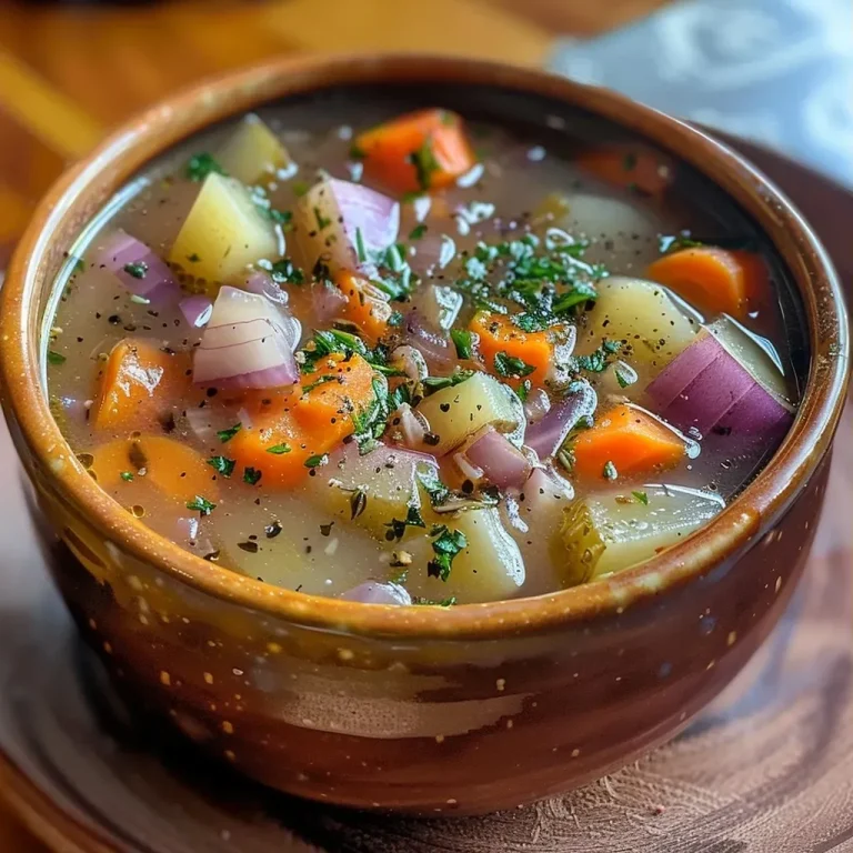 ['Close-up view of a bowl of vibrant Winter Root Vegetable Soup with assorted vegetables visible.', 'Side view of a hearty Winter Root Vegetable Soup featuring carrots, parsnips, and potatoes.', 'A rich, steaming bowl of Winter Root Vegetable Soup showcasing a mixture of colorful root vegetables.', 'Close-up of a delicious Winter Root Vegetable Soup, highlighting the ingredients and textures.']