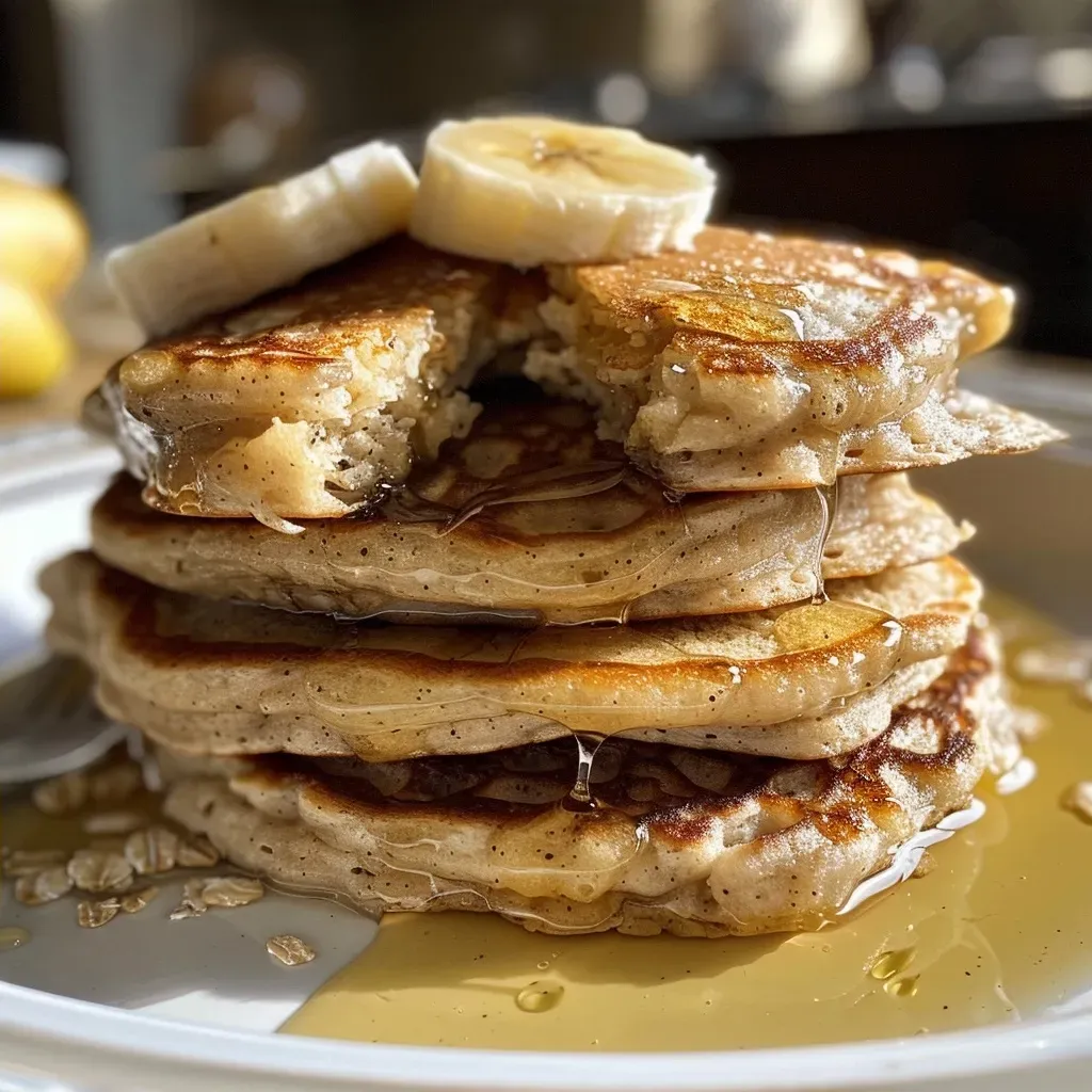 Banana Oatmeal Pancakes