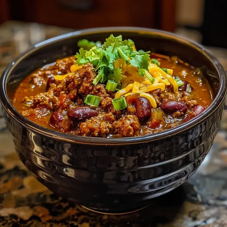 Chili Adventures: A Hearty Journey Through Flavor and Tradition Close-up view of a bowl of chili topped with cheese, avocado, and onions.