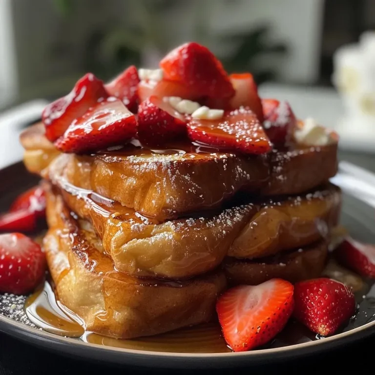 A Sweet Morning Adventure Discovering Brioche French Toast with Strawberries Brioche French Toast with Strawberries