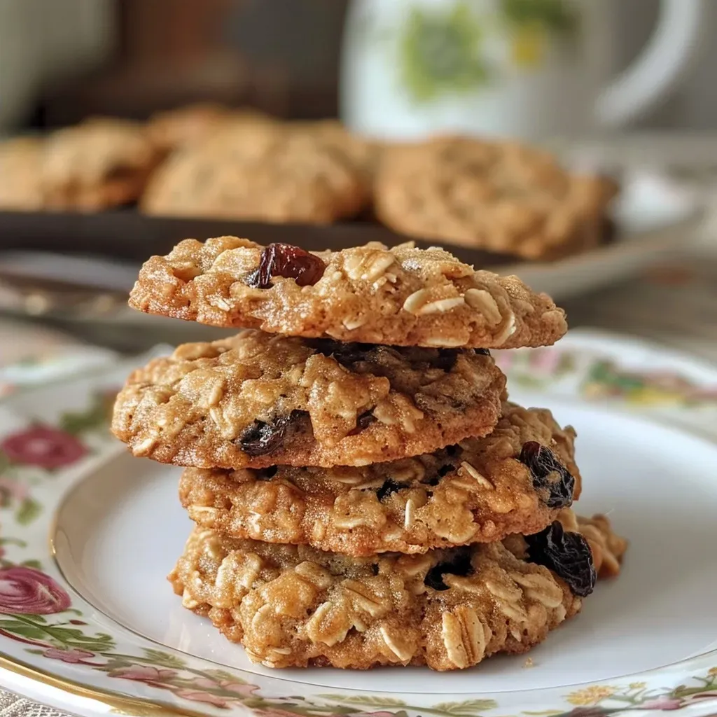 Chewy Oat and Raisin Cookies