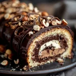 Close-up of shiny, layered Christmas Crack with chocolate and toffee over Saltine crackers.