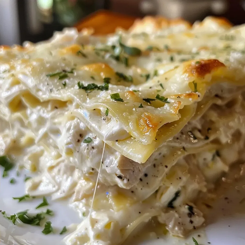 Creamy Chicken Alfredo Lasagna