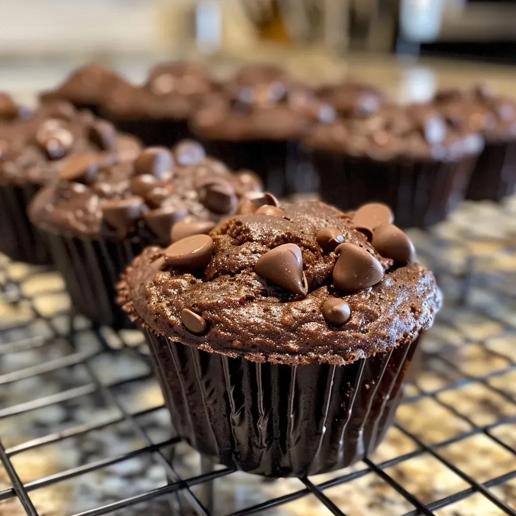 Double Chocolate Banana Muffins