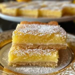 Close-up of golden Easy Lemon Squares on a white plate, showing a soft, crumbly texture with lemon zest on top.