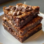 Fudgy Chocolate Chip Brownie Squares