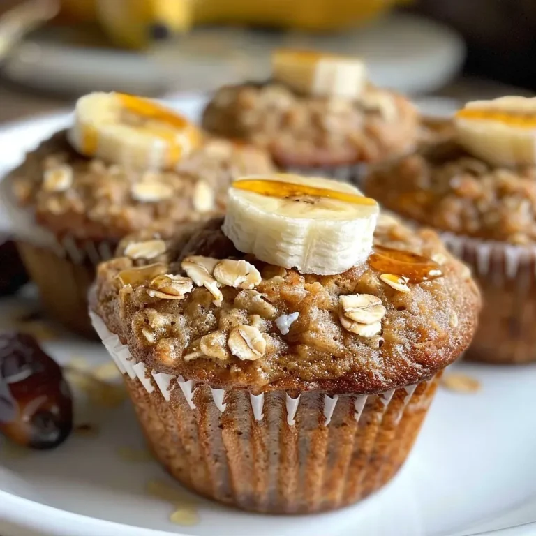 Muffins That Whisper Stories: The Heartfelt Journey of Banana and Oats Close-up view of Healthy Banana Oat Muffins on a wooden table.
