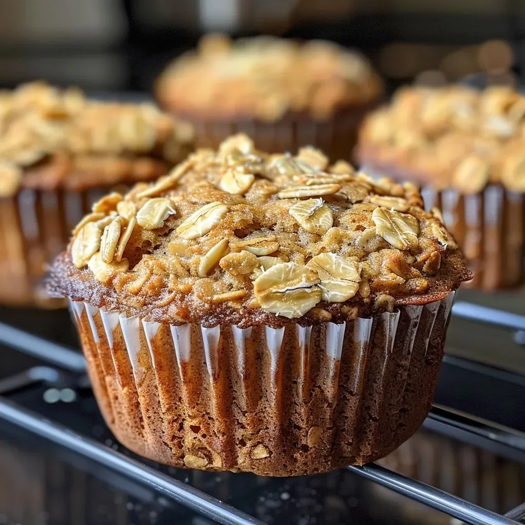 Healthy Banana Oatmeal Muffins