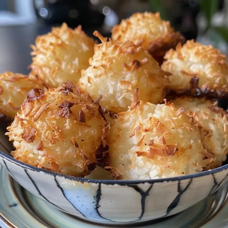 A Taste of Paradise: Crafting Healthy Coconut Macaroons That Delight Close-up side view of healthy coconut macaroons on a plate.