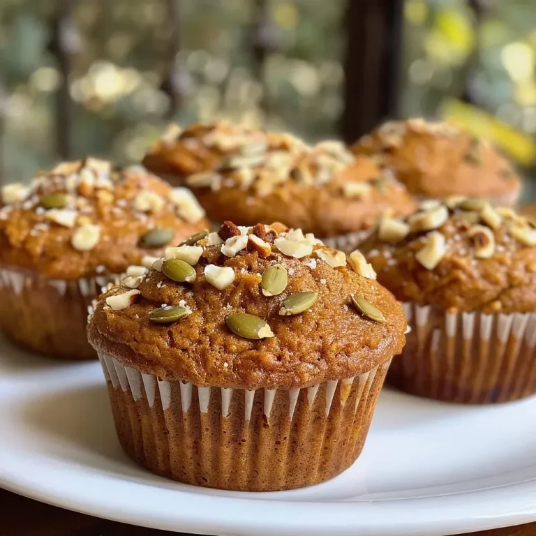 A Taste of Autumn: High-Protein Pumpkin Muffins with a Creamy Surprise Close-up view of high-protein pumpkin muffins with cream cheese filling, showcasing a golden-brown top and visible pumpkin texture.