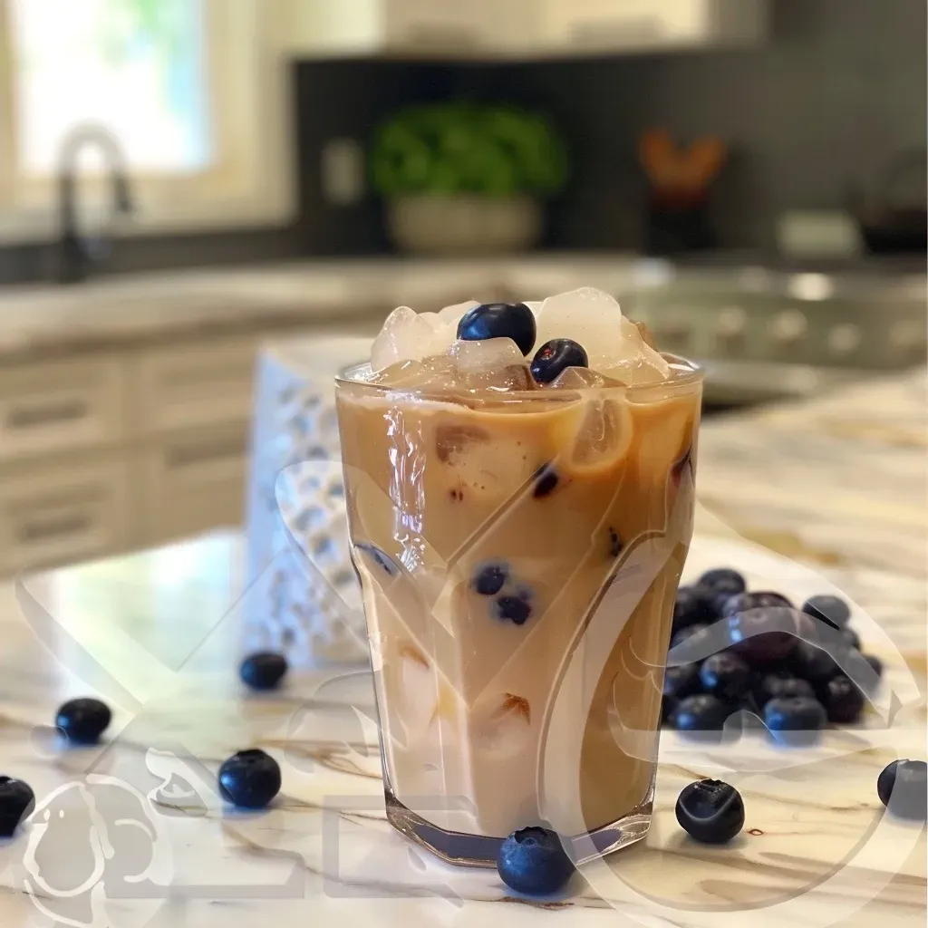 Iced Blueberry Latte