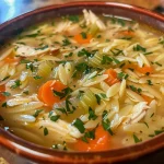 Lemon Chicken Orzo Soup