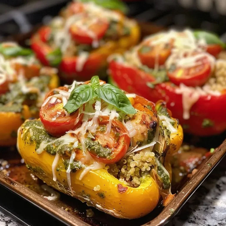 A Culinary Adventure: Discovering the Heart of Flavor in Pesto Chicken Stuffed Peppers Pesto Chicken Stuffed Peppers