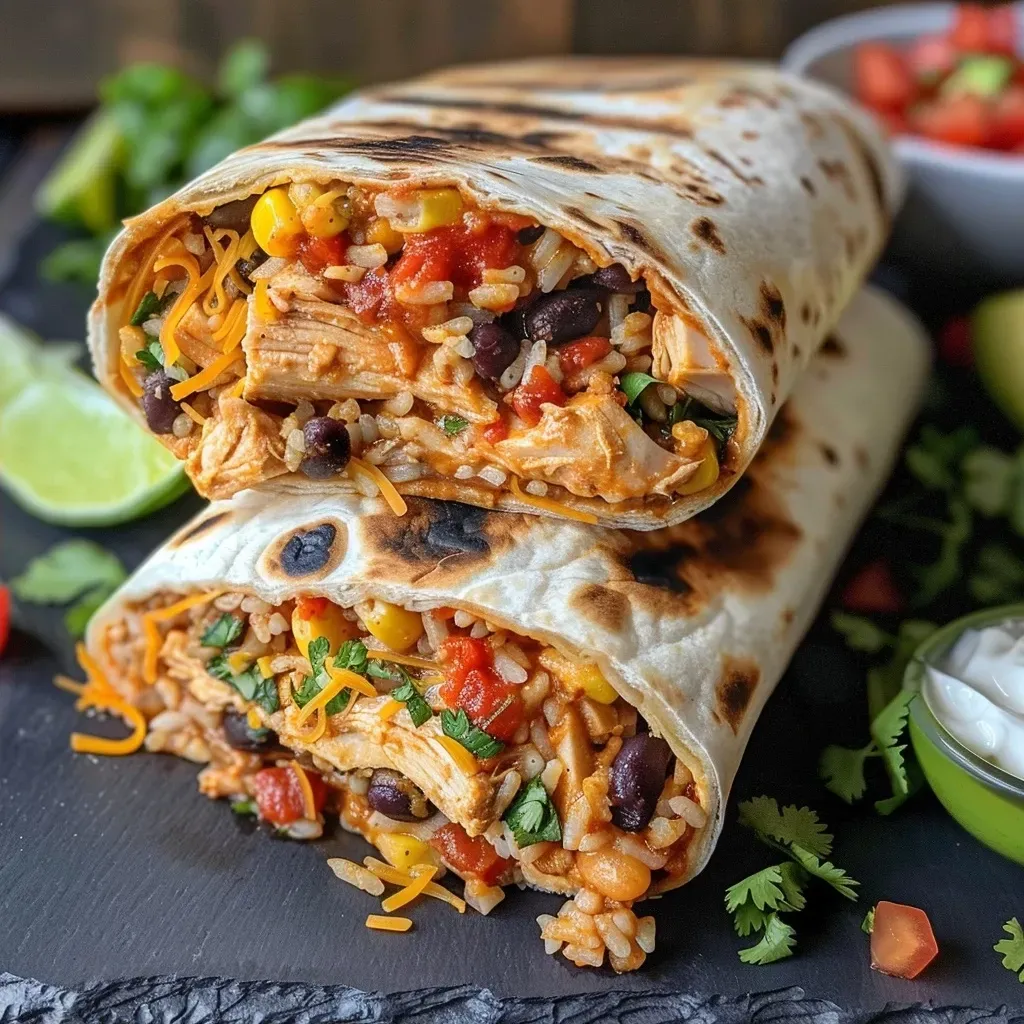 Quick Easy Chicken Burritos