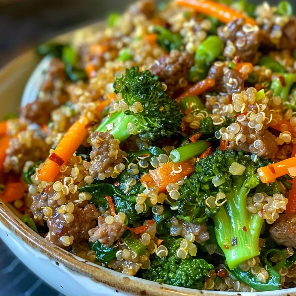 Quinoa Beef and Broccoli