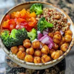 Roasted Chickpeas and Veggie Bowl