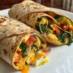Simple Egg and Veggie Breakfast Wraps