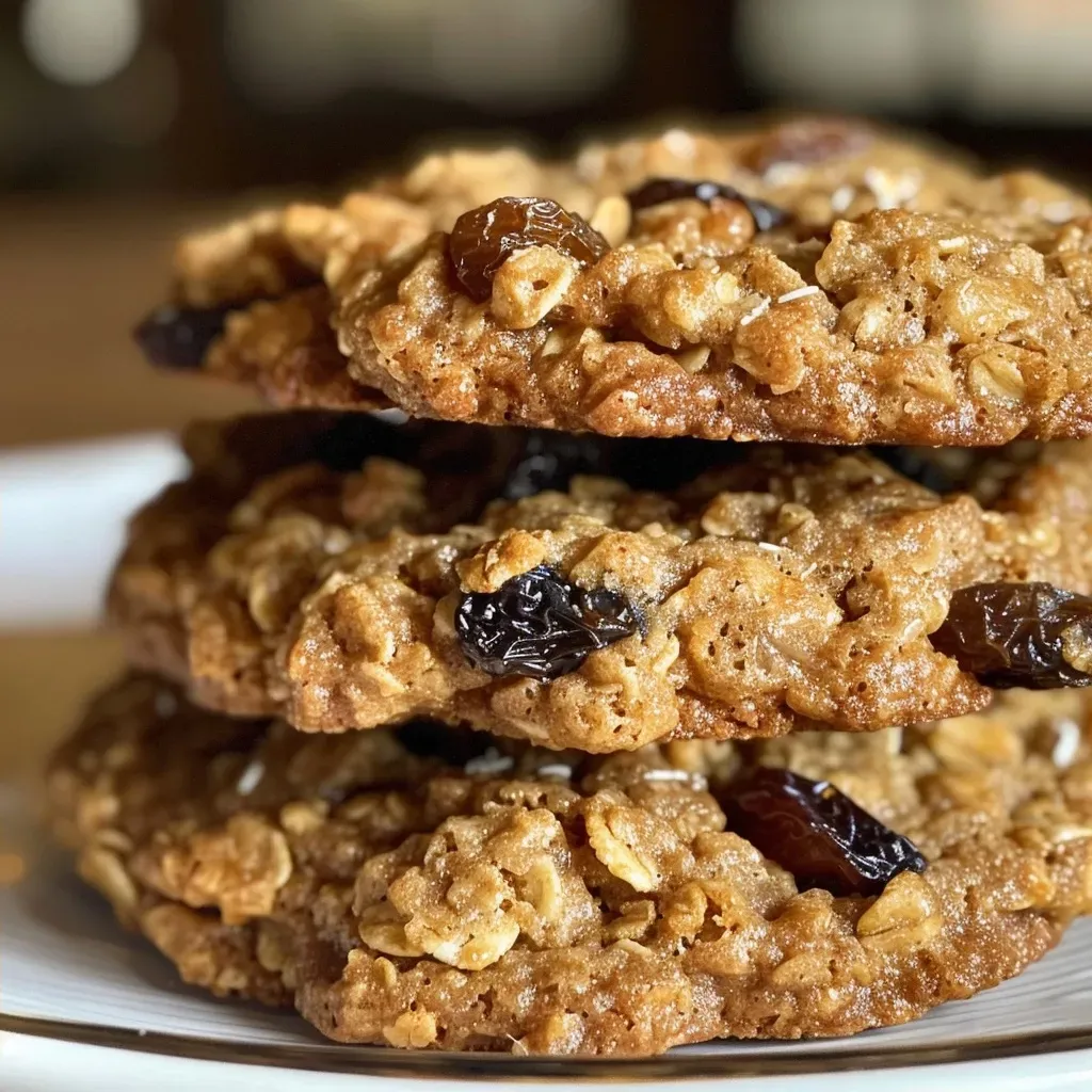 Soft and Chewy Oatmeal Raisin Cookies