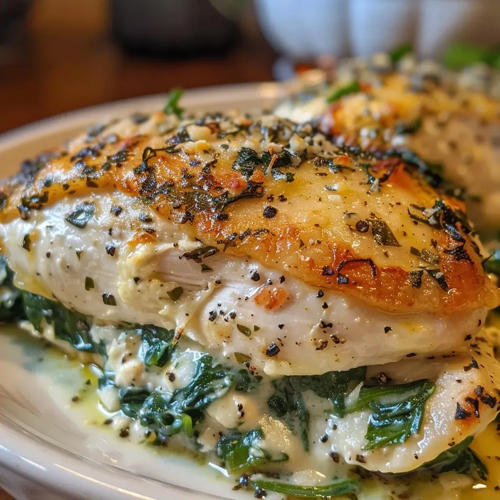 Spinach Stuffed Chicken Breasts