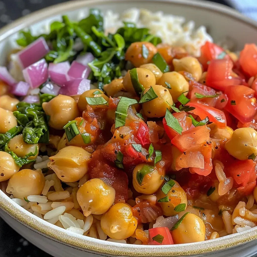 Tomato-Chickpea Rice Bowls