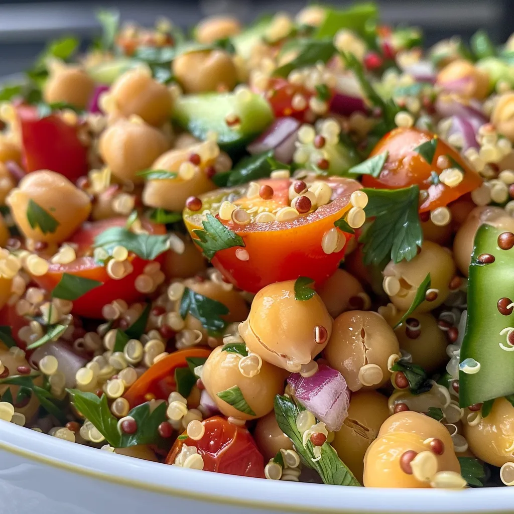 High-Protein Chickpea Quinoa Salad