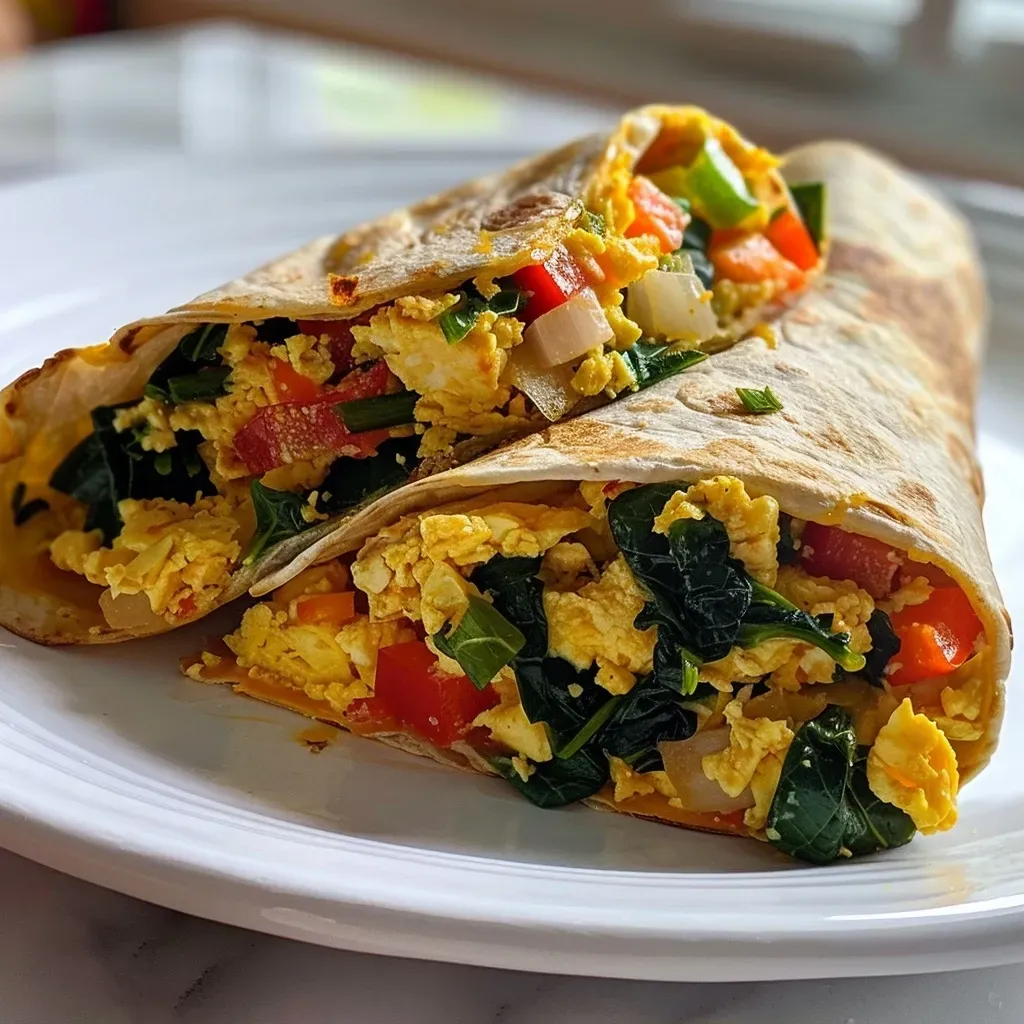 Veggie Breakfast Egg Wraps Recipe